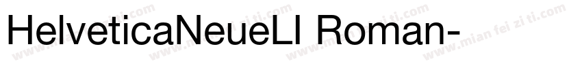 HelveticaNeueLI Roman字体转换